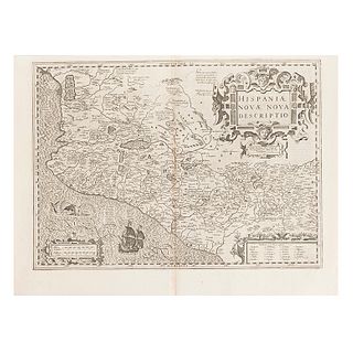 Mercator, Gerhard - Hondius, Jodocus. Hispaniae Novae Nova Descriptio. Amsterdam, ca. 1610. Mapa grabado, 35 x 48.5 cm.