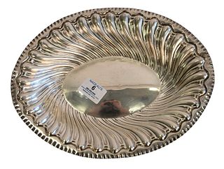 English Silver Oval Bowl, Chas Stuart Harris 1867 - 1888, length 11 3/4 inches, 10.2 t.oz. Provenance: The Estate of Alan Gans, Mulberry Point, Guilfo