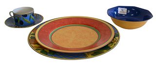 62 Piece Laure Japy Limoge Dinnerware, in the patterns of "Terra Nova" and "Provence" to include 12 dinner plates, 12 luncheon plates, 12 bowls, 12 sa