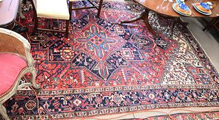 Heriz Oriental Carpet, 8' x 14' 2", (some wear).