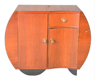 Art Deco Style Cabinet, height 33 inches, width 40 inches.