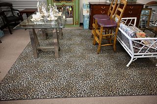 Leopard Print Custom Carpet, 9' 5" x 14'.