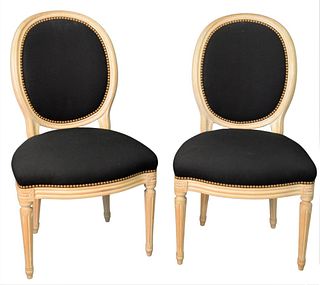 Set of Eight Louis XVI Style Chairs, height 37 inches.