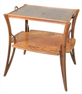 Majorelle Art Deco Center Table, height 31 inches, top 23" x 30".