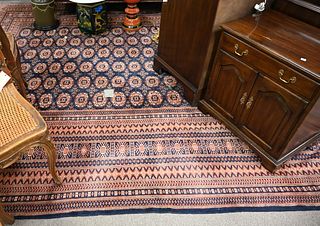 Contemporary Oriental Carpet, having cut to center, 9' x 11' 7".
