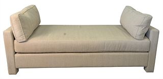Custom Daybed, having custom upholstery, height 25 inches, top 34" x 80".