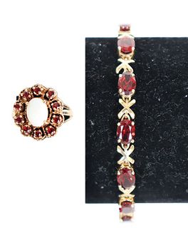 Ladies 14k Bracelet & Opal Ring