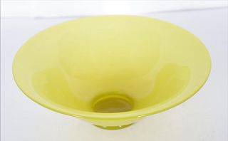 Steuben Yellow Jade Glass Bowl