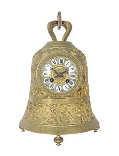 French JE Caldwell Cast Bronze Bell Clock