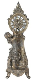 Art Nouveau Style Figural Mantle Clock