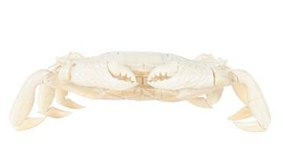 Chinese Carved Articulated Crab Sculpture