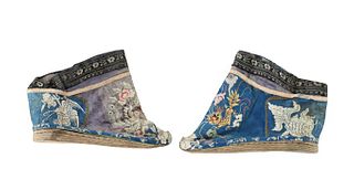 Pair of Chinese Embroidered Shoes