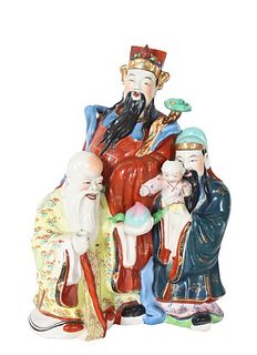 Large Chinese Porcelain Figural Group