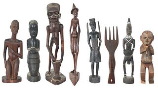 (8) Balinese and African Figural Carvings