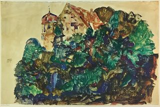 Egon Schiele (After) - The Old Castle in Bregenz