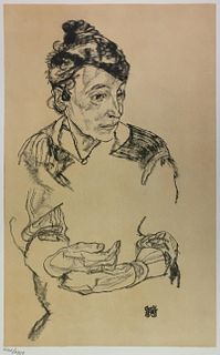 Egon Schiele (After) - Portrait of the Artist's Mother