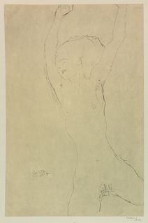 Gustav Klimt - Study for the Bride (Stretching)