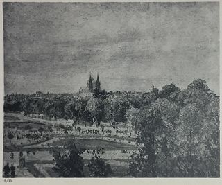 Camille Pissarro (After) - Jardin des Tuileries Temps