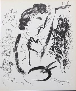 Marc Chagall - The Artist in Front of his Picture