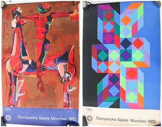 (2) Vintage Munich Olympics 1972 German Posters