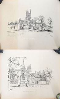 Pair of Donald Edwards Architecture Print Editions