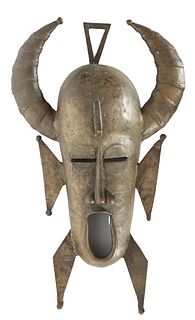 African Ivory Coast Metal Mask