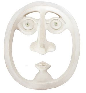 Vintage Bennington Pottery Face / Mask Plaque