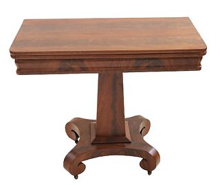 Antique Flip Flop Wood Veneer Table