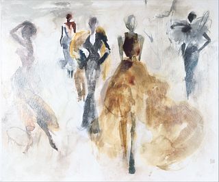 Large Fashion Illustration Abstract Painting