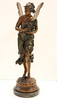 After Paul Aube, Bronze Art Nouveau Sculpture