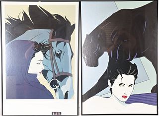 Pair of Patrick Nagel 80's Poster Serigraphs