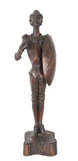 Ouro Don Quixote Wooden Carved Figure