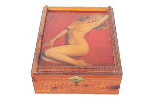 Marilyn Monroe Nude Pin-Up Wooden Box