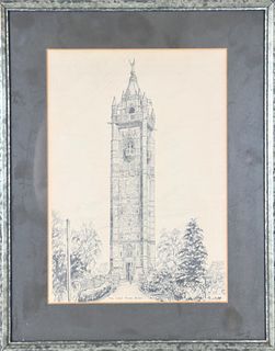 The Cabot Tower in Bristal, Pen & Ink Illustration