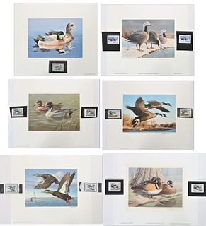 1 Federal & 10 State Duck Stamps and Lithos
