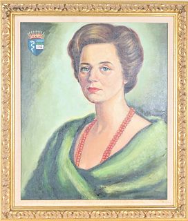 Portrait of a Woman, Signed Oil on Canvas