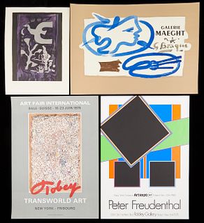Grp: 7 Prints & Posters Mark Tobey, Braque, Chagall, Lautrec
