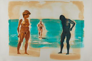 Eric Fischl "Dark Figure" Etching & Aquatint 1989