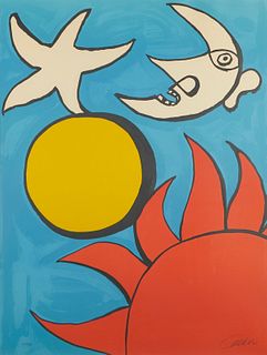Alexander Calder "Sun Moon & Stars USA" Print