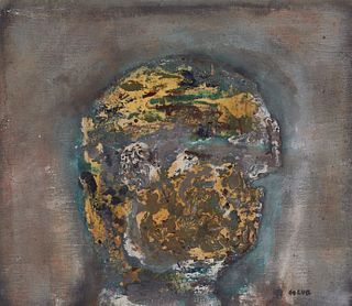 Leon Golub "Head (XXXVIII)" Oil on Canvas 1959