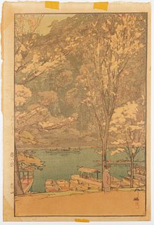 Hiroshi Yoshida "Arashiyama" Woodblock Print