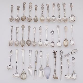 Lrg Grp: Sterling Flatware & Souvenir Spoons