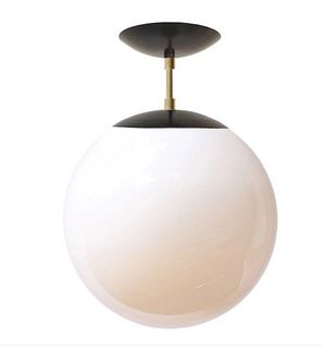 Glass & Metal Globe Pendant Light by Cedar & Moss