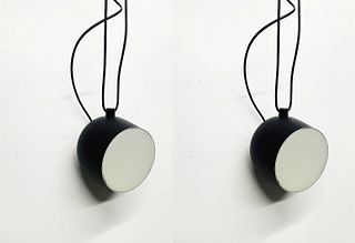 Pair of  AIM - LED Pendant Light in Black by Flos made in Italy