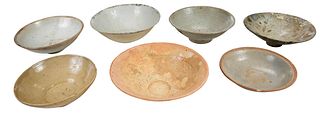 Seven Chinese Monochrome Glazed Bowls