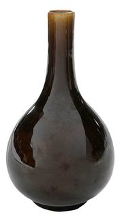 Chinese Brown Glazed Porcelain Bottle Vase