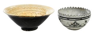 Two Chinese Cizhou Type Pottery Bowls