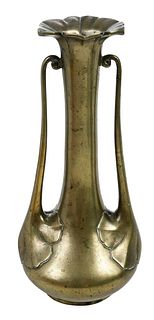 Japanese Floriform Bronze Vase