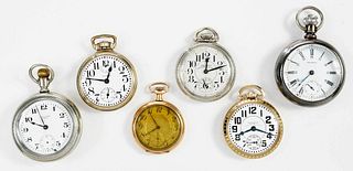 Six Waltham Pocket Watches 
