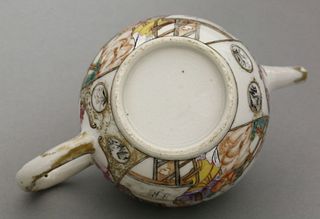 A finely enamelled Teapot c.1740 painted with a